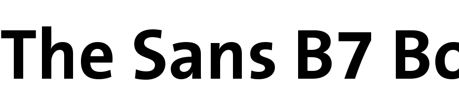 The Sans B7 Bold Font Download Free